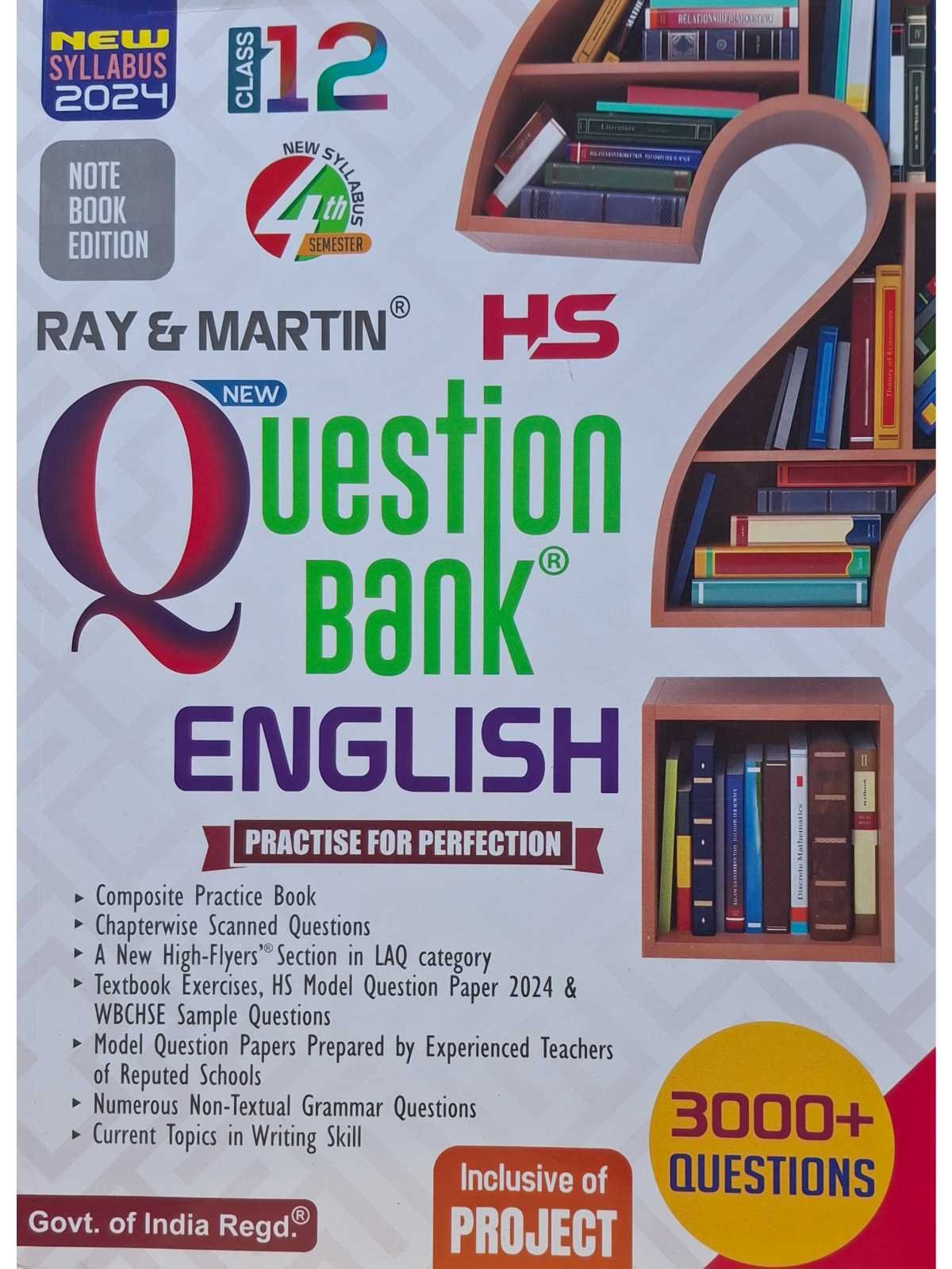 HS Question Bank English Class 12 Semester 4 | Ray & Martin