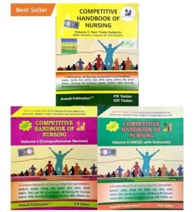 PR Yadav - Competitive Handbook of Nursing - Vol 1 + 2 + 3 | Set of 3 Books | Updated for 2025 Exams