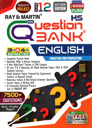 Question Bank English Class-12 | Semester-3, 4 Combined 2026 [Ray Martin]