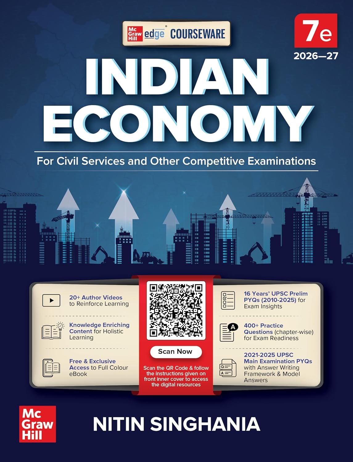 Indian Economy Courseware, 7e by IAS Nitin Singhania for UPSC 2026-27 | 16 Years' Prelims (2010-2025) & Mains PYQs (2021-2025) | 20+ Author Videos | 400+ Practice Questions