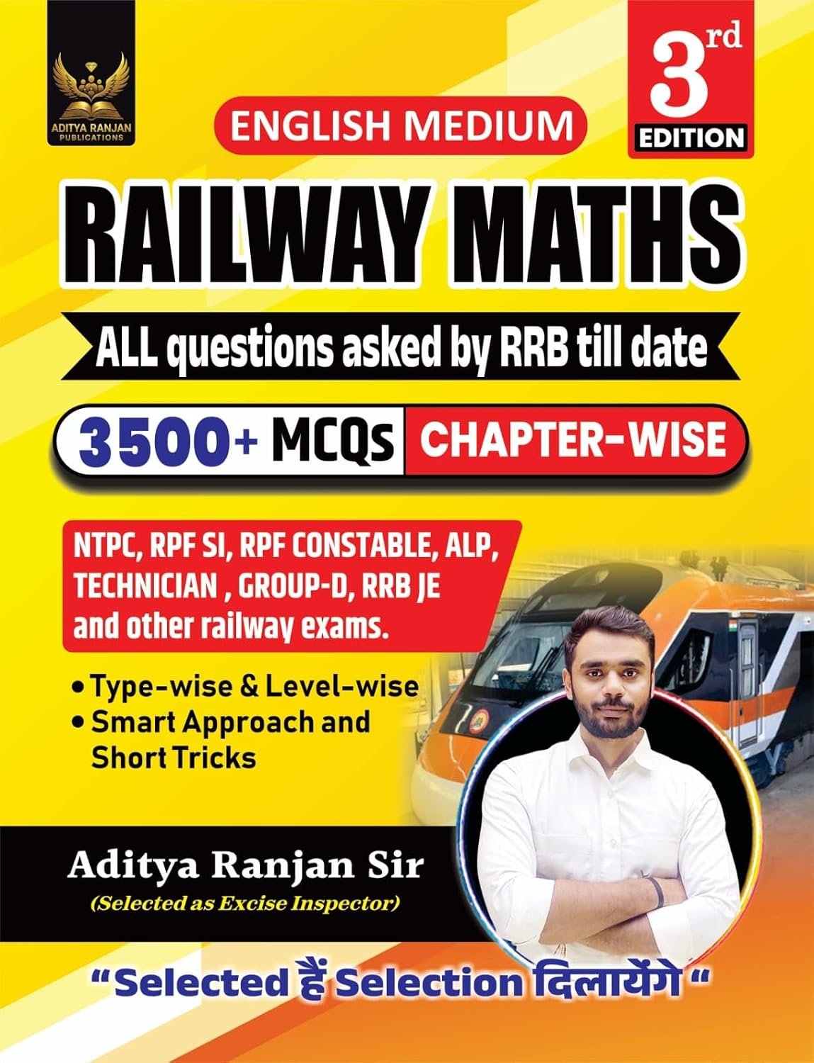 Railway Maths English Medium 3500+ Chapter-Wise MCQs, 3rd Edition, NTPC, RPF SI, RPF Constable, ALP, Technician, Group D, RRB JE And Other Railway Exams